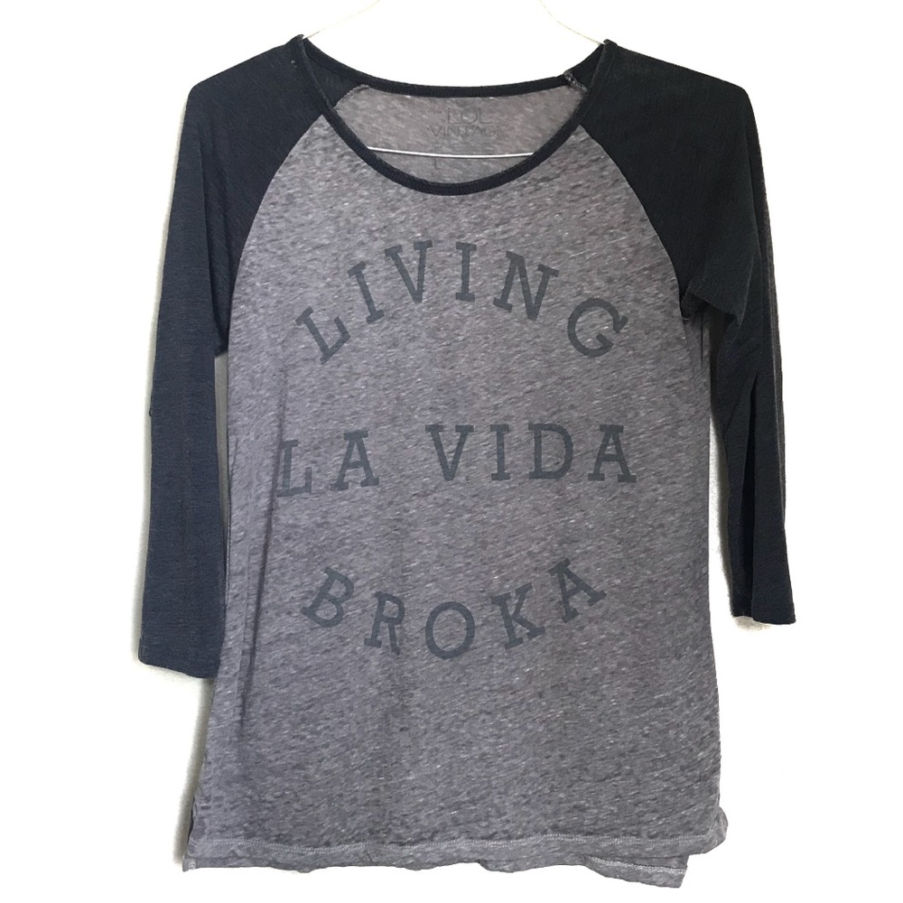 ❗️FLASH SALE! Living La Vida Broka Raglan Tee